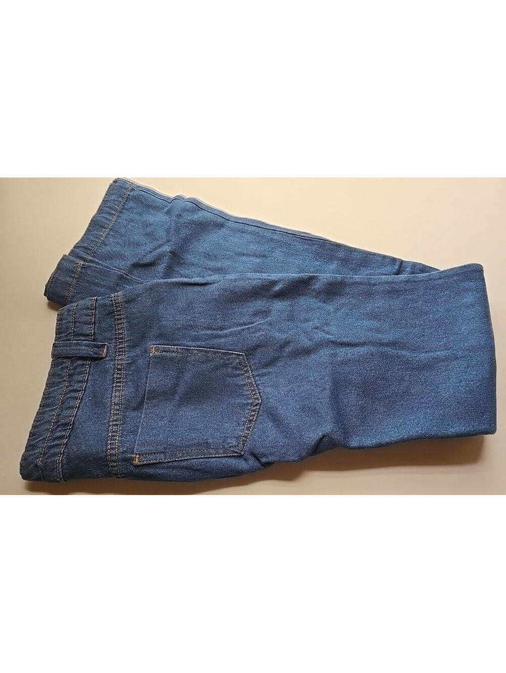 Woman Within Cotton Five Pocket Straight Leg Medium Wash Blue Jeans Size 14Tall